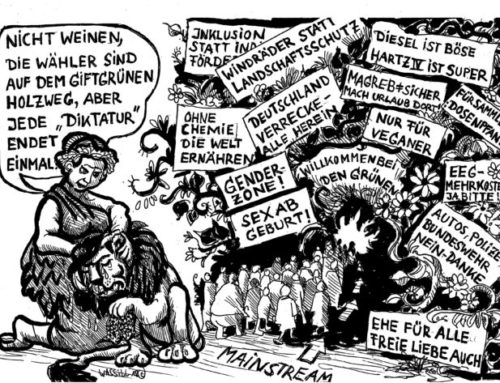 Die Grünen – die Partei, die alles verbietet: die Nationalhymne, das Fleischessen, den Negerkuss, den Diesel.