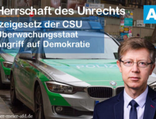 Werner Meier: CSU Polizeigesetz ist ein Anschlag auf Demokratie und Rechtsstaat